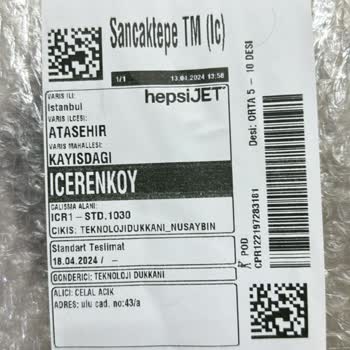 hepsiJET Kargom Kayışdağ Şubesinde Kayboldu Ve İptal Edildi