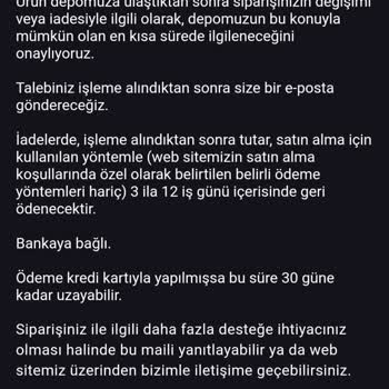 Mango Ürünü İade Etmiyor