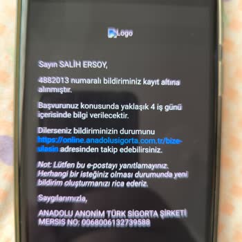Anadolu Sigorta Kasko İptali Geciktiriyor