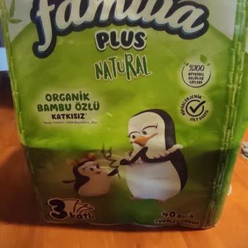 Familia Plus Natural 40'lı Tuvalet Kağıdı Paketinde Yarım Rulo