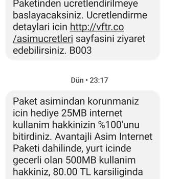 Haksız Kazanç Vodafone İade Talebi