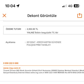 ING Bankın Habersiz Poliçe Ücreti Kesmesi