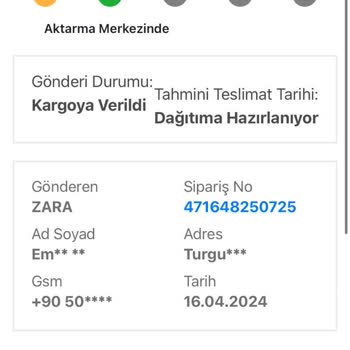 Birgündekargo Firmanın Her Zaman Olduğu Gibi Siparişi Teslim Edememesi