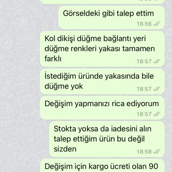 Vovo Bey Farklı Ürün Gönderilmesi Ve Geri Dönüş Yapılmaması