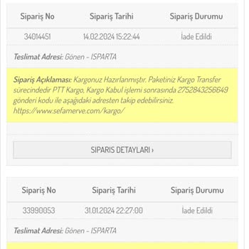 Sefamerve Ücret İadesinin Yapılmaması