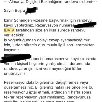 İData Almanya İçin Asla 7 Aydır Randevu Vermiyor!