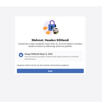 Facebook Hesap Kilitlenme