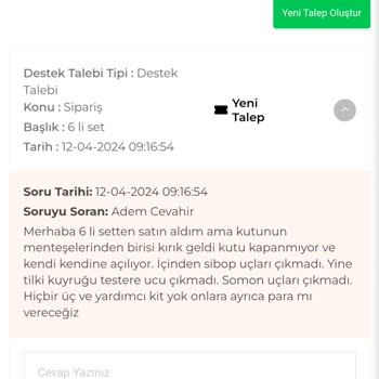 Assur 6'lı Matkap Seti Kalitesizliği Ve Firmanın Umursamazlığı