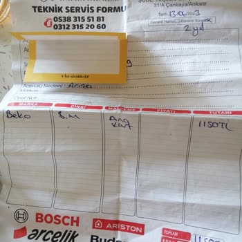 Anka Beyaz Eşya Servisi Bulaşık Makinesi Yapılmamış