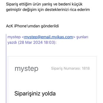 MySteep (mysteep.com.tr) Yanlış Ürün Gönderimi Ve İletişim Sorunu