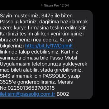 Passolig Kartım Teslim Edilmiyor