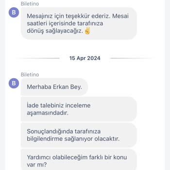 Biletino Bilet İadesi Sorunu Ve Mağduriyet