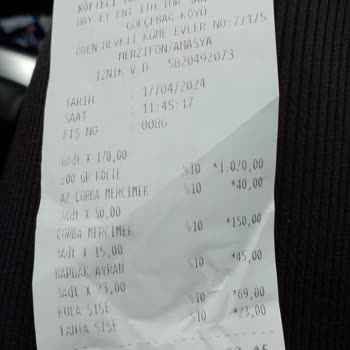 Köfteci Yusuf Merzifon Şubesi Şikayet