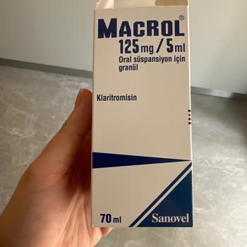 Sanovel İlaç Macrol Antibiyotik Şurup Çocuklara Uygun Değil