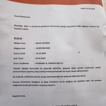 Nike Sportinn Mağazasının Garantisi Yok