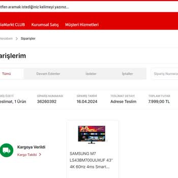 Mediamarkt.com Sipariş İptali Yapmıyor!