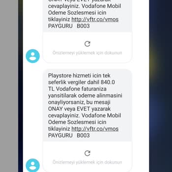 Vodafone Faturama Bilgim Ve Onayım Olmadan İşlem Yapılmış