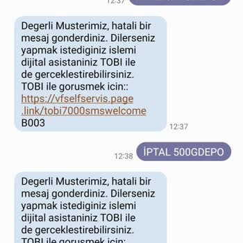 Vodafone 500GB Güvenli Depo İptal Hatası