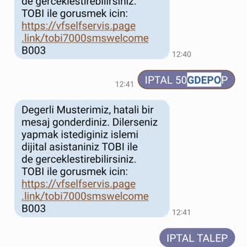 Vodafone 500GB Güvenli Depo İptal Hatası