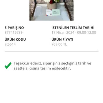 Çiçek Sepeti Sipariş Teslim Edilmedi