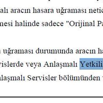 Ray Sigorta Yetkili Servis Anlaşması Olmaması