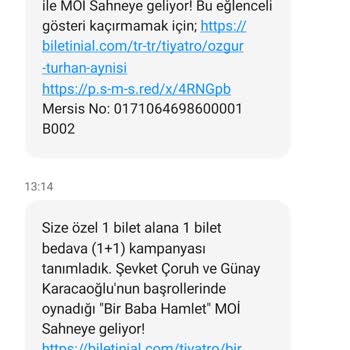Moi Sahne SMS İle Rahatsız Ediyor.
