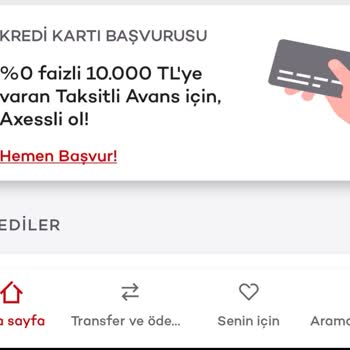 Akbank Sıfır Faizli Taksitli Nakit Avans