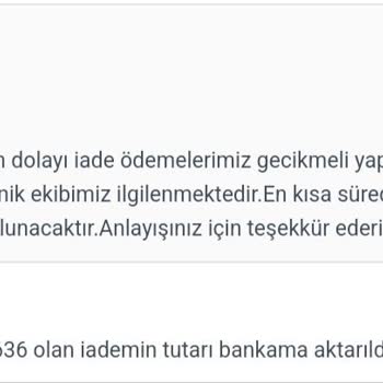 Sefamerve İade Ücretimi Ödemedi