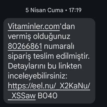 "vitaminler.com"un Teslim Etmediği Ürünle İlgili Vurdumduymazlığı