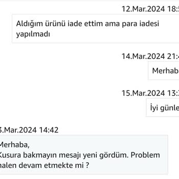 Amazondan Aldığım Ürünü İade Ettim Paramı İade Etmediler.