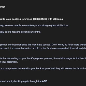 eDreams Cancelled Flight & Missing Refund Issue