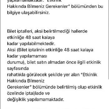 Bubilet Bilet İptali Hk