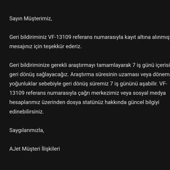 AJet (Anadolu Jet) İade Edilen Uçuş Biletleri Ve Erişilemeyen Müşteri Hizmetleri