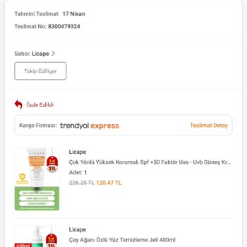 Licape Yanlış Ürün Gönderilmesi Ve Müşteriye İlgisizliği