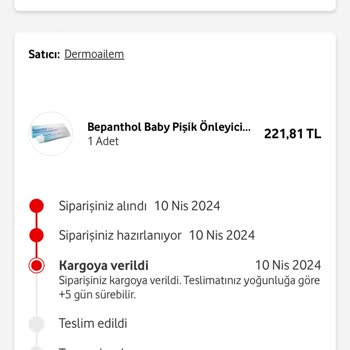 Vodafone Her Şey Yanımda Takipsiz Kargo Teslim Edilmiyor