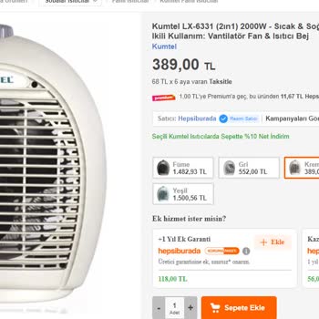 Kumtel Isıtıcı Servis Sorunu