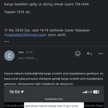 By Aybuke Satış Sözleşmesine Uymayan İnternet Sitesi Üzerine Şikayet