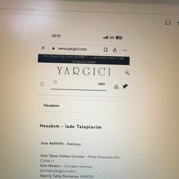 Yargıcı Ürün İadesini Yapılmaması