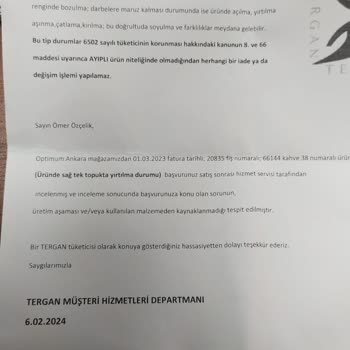 Tergan Ürünlerinden Bir Bot Taban Kısmındaki Yırtılma