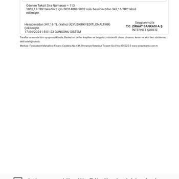 Ziraat Bankası Gün Sonu Uygulaması Şikayeti