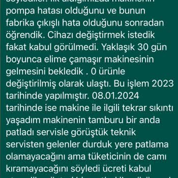Bosch Çamaşır Makinesi Sürekli Kullanıcı Hatası Bilgisi