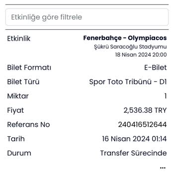 Banabilet.com Bilet Ulaşmadı Ve Passolig