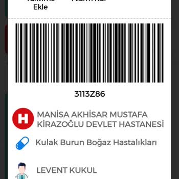 Akhisar Mustafa Kirazoğlu Devlet Hastanesi Akhisar Kulak Burun Boğaz Doktoru Şikayetin Var