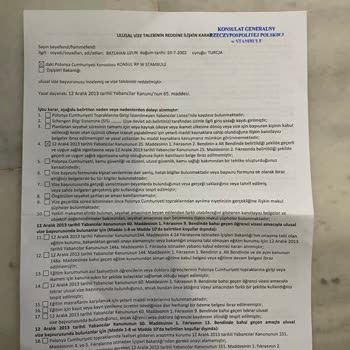 VFS Global Red Cevabı Aldım