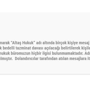 ALTAS HUKUK (SMS) Atlas Hukuk Avukat SMS