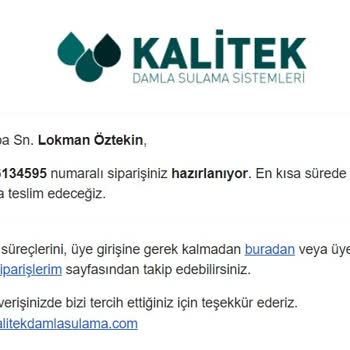 Kalitek Siparişimi Göndermiyor Telefona Çıkmıyor