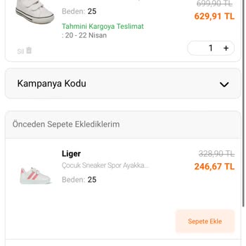 FLO Ayakkabı FLO Sepetimde Olmayan Ürünü Var Gösterip Mecburi Almamı İstiyor