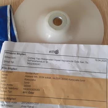 Çerkeş Yapı Malzemeleri N11 Sitesi Satıcısı İlanındaki Ürününden Farklı Marka Ürün Gönderdi.