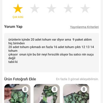 Trendyol Un Değerlendirmeleri Kendi İsterse Yayınlaması