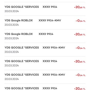 Akbank Hesabımdan İzinsiz Kesinti (Google YDS Services)